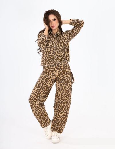 Picture of leopard denim pants w1207545 