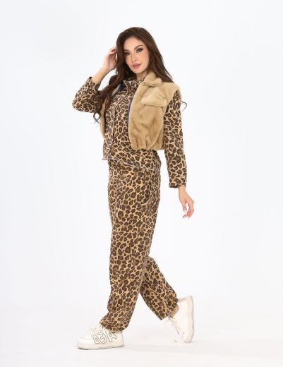 Picture of leopard denim pants w1207545 