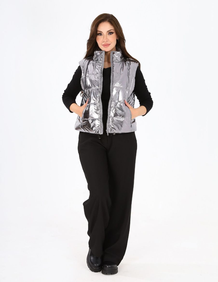 Picture of Metallic quilted vest  w120140024 