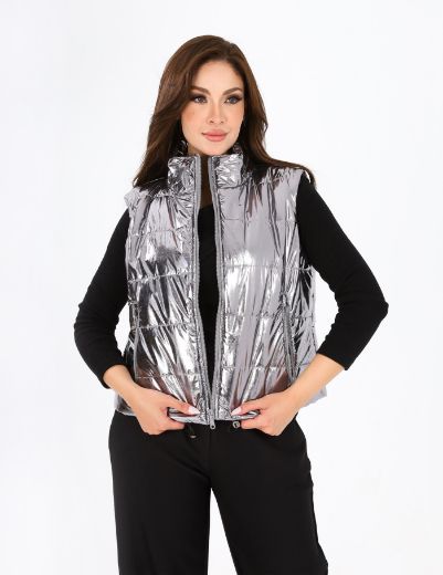 Picture of Metallic quilted vest  w120140024 