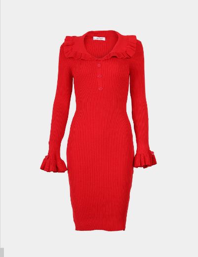 Picture of ruffled knit dress  w11482551 