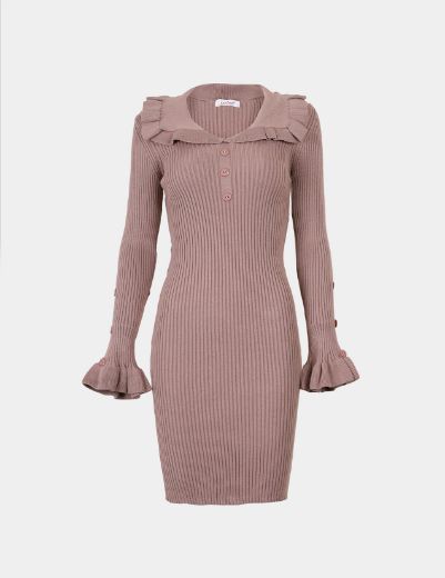 Picture of ruffled knit dress  w11482551 