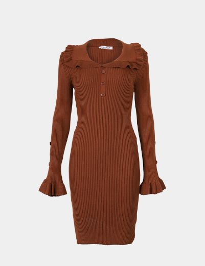 Picture of ruffled knit dress  w11482551 