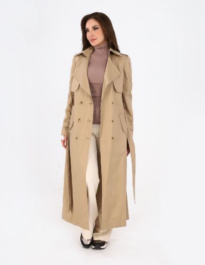 Picture of Double-Breasted  Casual Trench Coat w120140007 