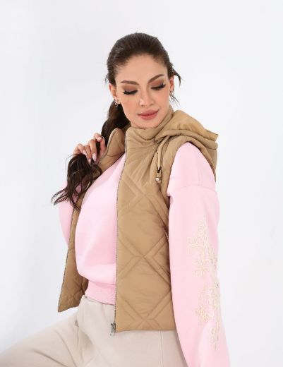 Picture of Contrast Puffer Gilet With Hood  w12003050 