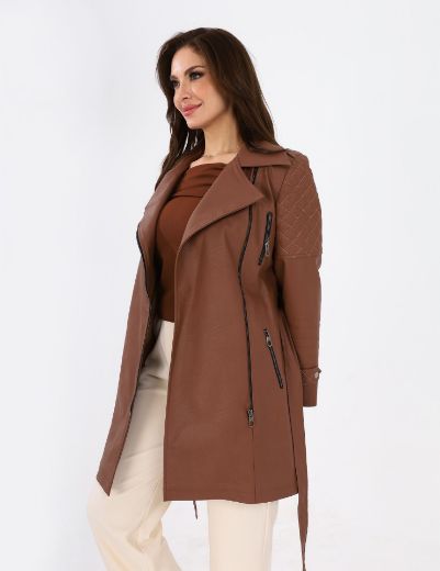 Picture of Leather long jacket  w12055017 