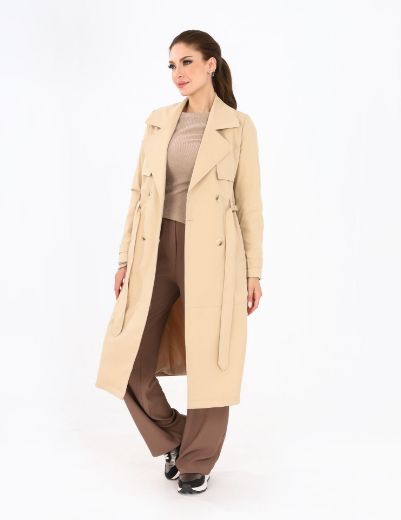 Picture of  Double-Breasted Casual Trench Coatw12067095 