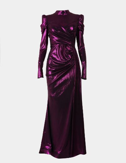 Picture of  metallic drapped dress w1191817 