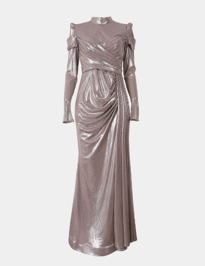 Picture of  metallic drapped dress w1191817 