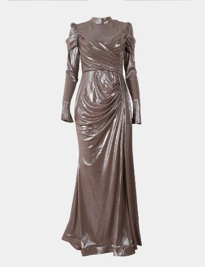 Picture of  metallic drapped dress w1191817 