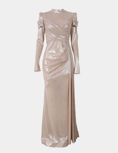 Picture of  metallic drapped dress w1191817 