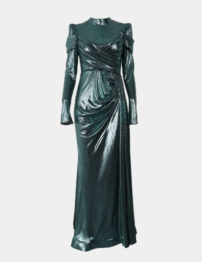 Picture of  metallic drapped dress w1191817 