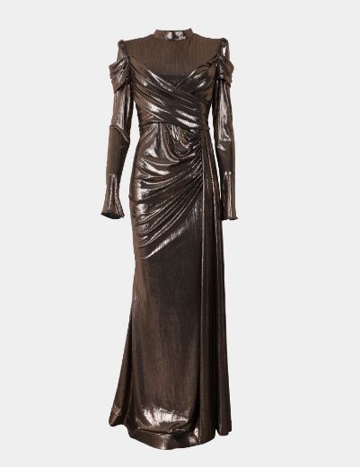 Picture of  metallic drapped dress w1191817 