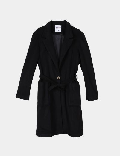 Picture of suede belted coat  w114730017 