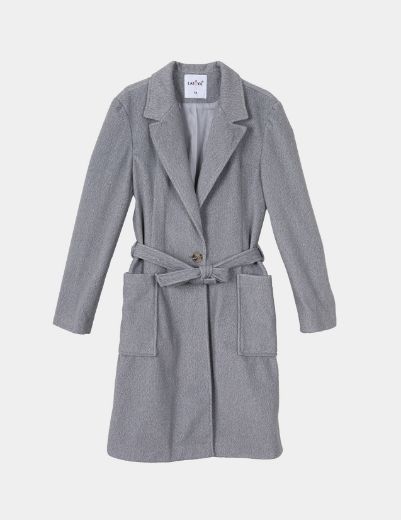 Picture of suede belted coat  w114730017 