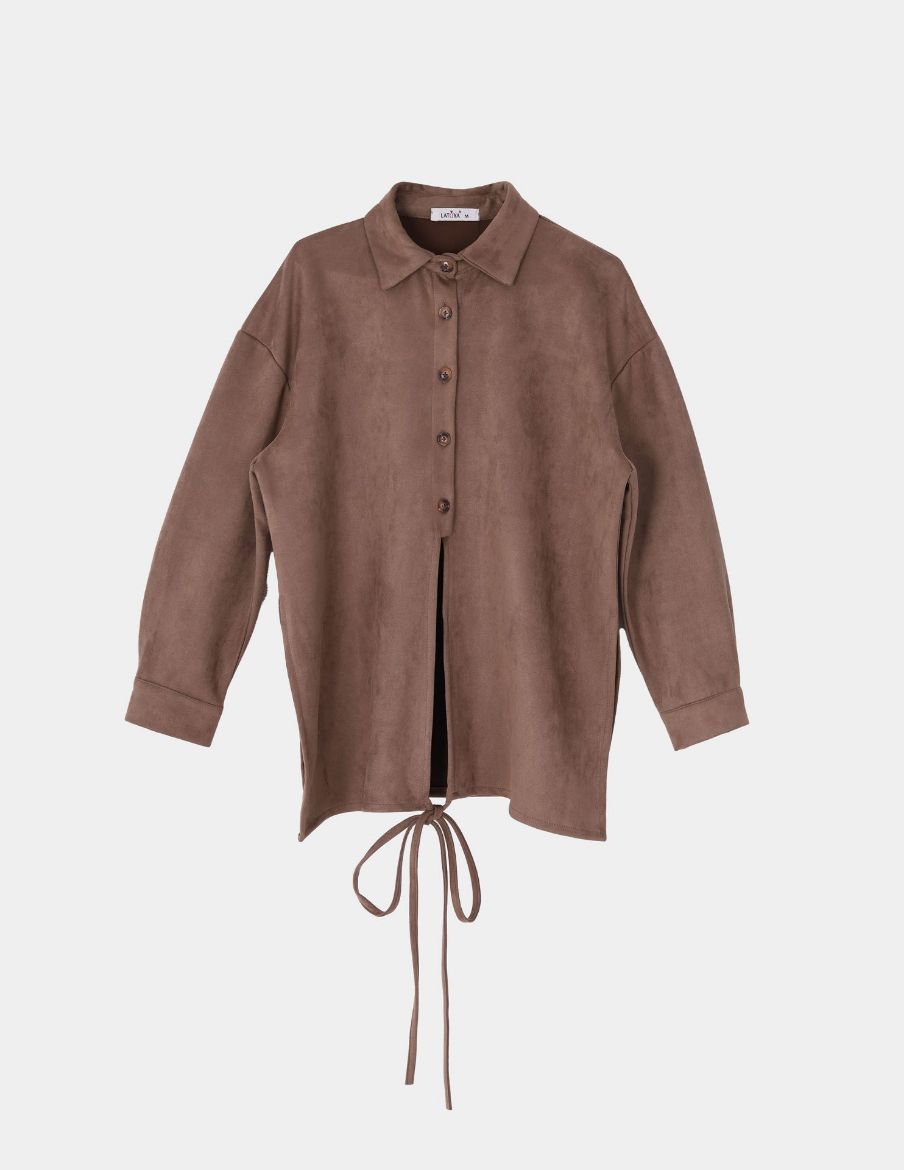 Picture of button-up suede shirt  w11456021 