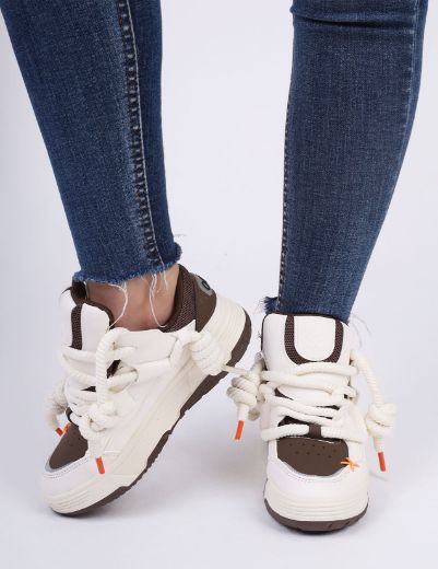 Picture of   Lace-Up Round Toe Sneakers w125118 