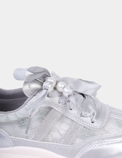 Picture of Shiny Lace- up Sneakers w125115 