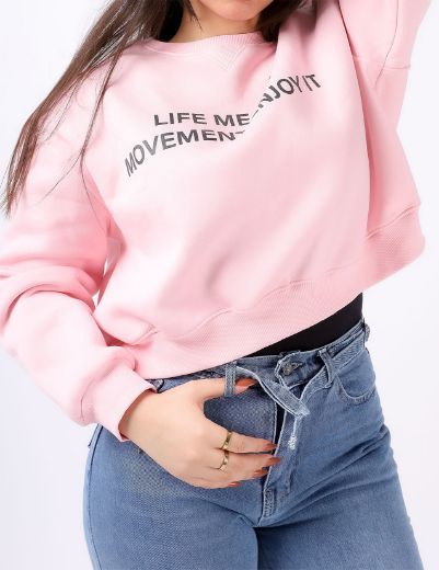 Picture of   cropped lined Sweatshirt w12118312 