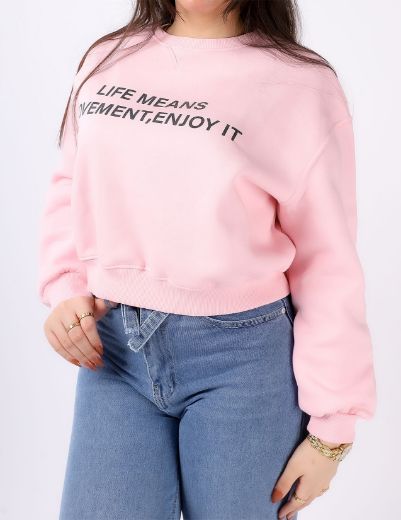 Picture of   cropped lined Sweatshirt w12118312 