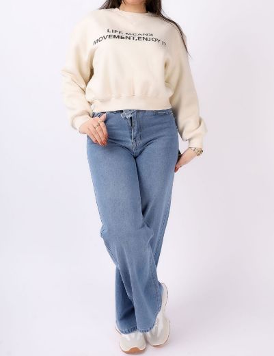 Picture of   cropped lined Sweatshirt w12118312 