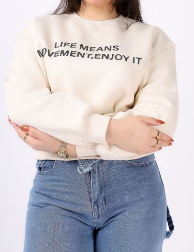 Picture of   cropped lined Sweatshirt w12118312 