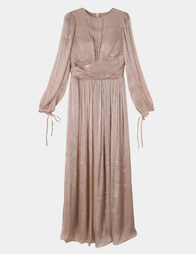 Picture of Elegant long sleeve pleated dress  w1191726 