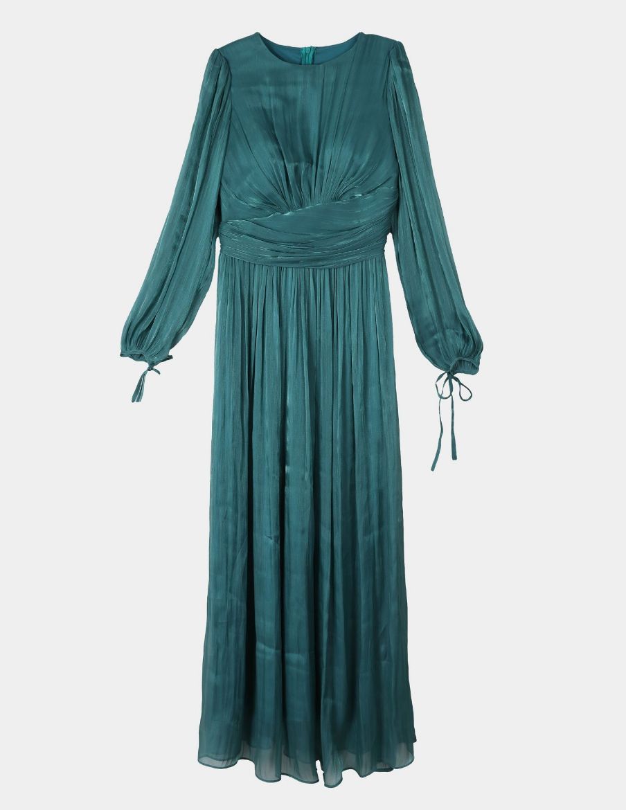 Picture of Elegant long sleeve pleated dress  w1191726 