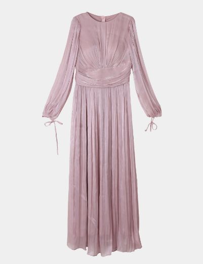 Picture of Elegant long sleeve pleated dress  w1191726 