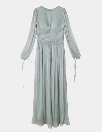 Picture of Elegant long sleeve pleated dress  w1191726 