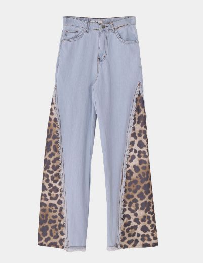 Picture of leopard Wide Leg Jeans w12112316 