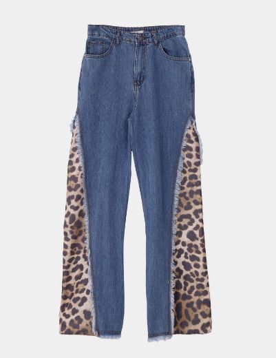 Picture of leopard Wide Leg Jeans w12112316 