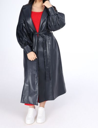 Picture of metalic leather coat  w120140008 