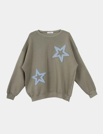 Picture of denim patch sweatshirt  w1209049 