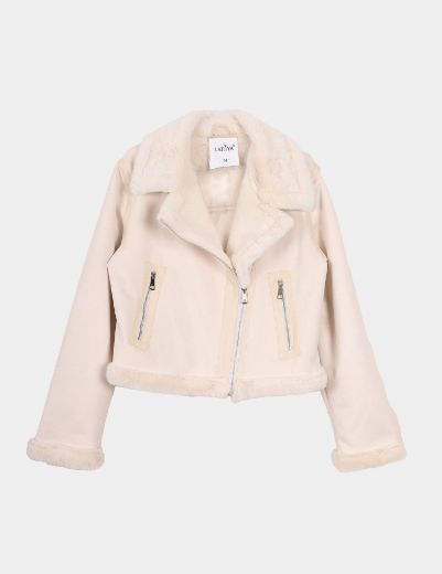 Picture of fur collar jacket w120140040 