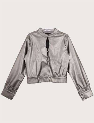 Picture of Metallic cropped blouse  w11611007/1 