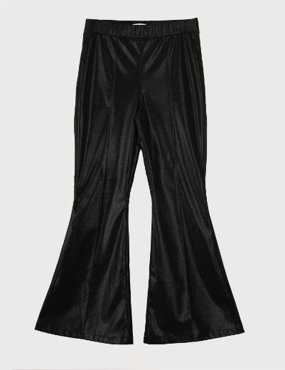 Picture of Shiny Black Flared Pants w11611009 