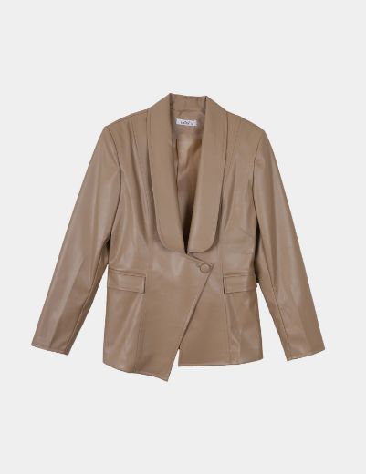 Picture of asymmetrical leather blazer w11517777100 