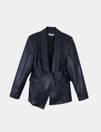 Picture of asymmetrical leather blazer w11517777100 