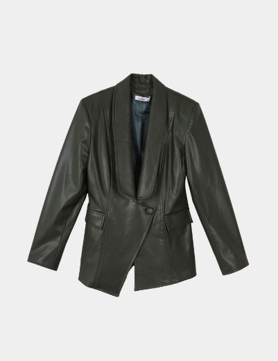 Picture of asymmetrical leather blazer w11517777100 