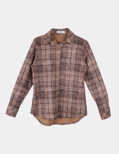 Picture of textured plaid shirt  w12005544 