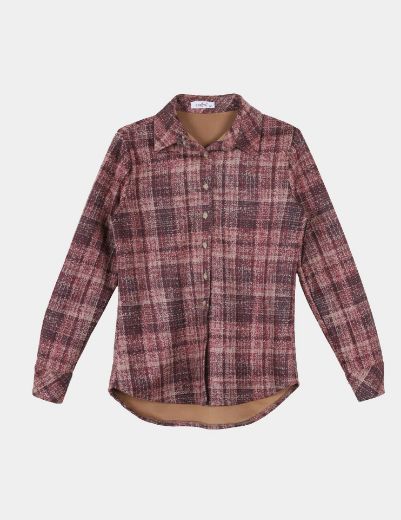 Picture of textured plaid shirt  w12005544 