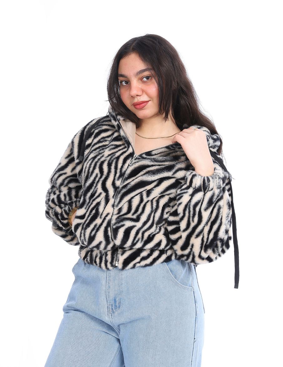 Picture of zebra fur jacket  w1207512 