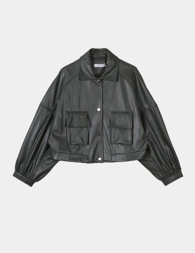 Picture of  oversized leather jacket w11608015 