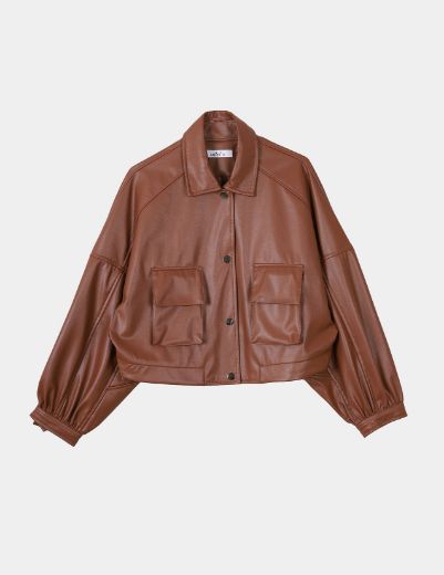 Picture of  oversized leather jacket w11608015 