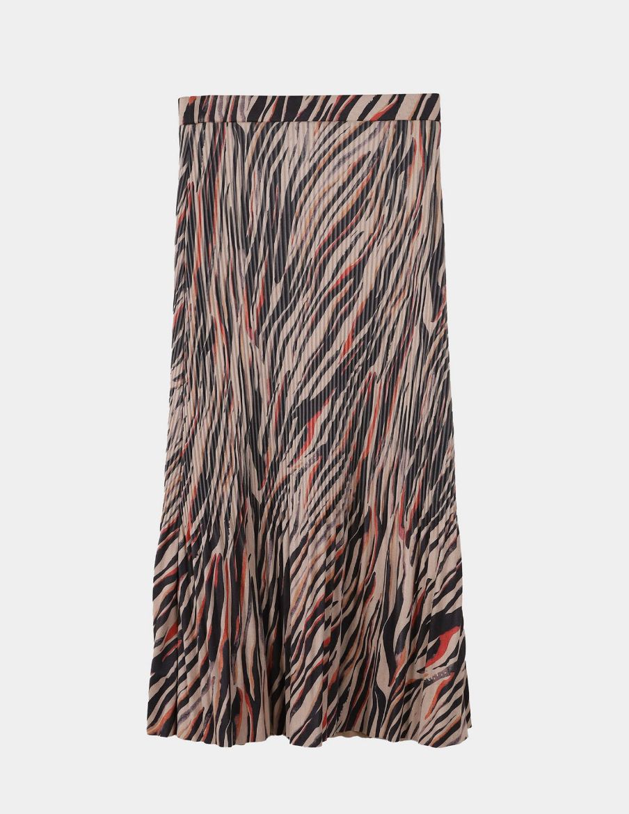 Picture of printed pleated skirt  w11509001 