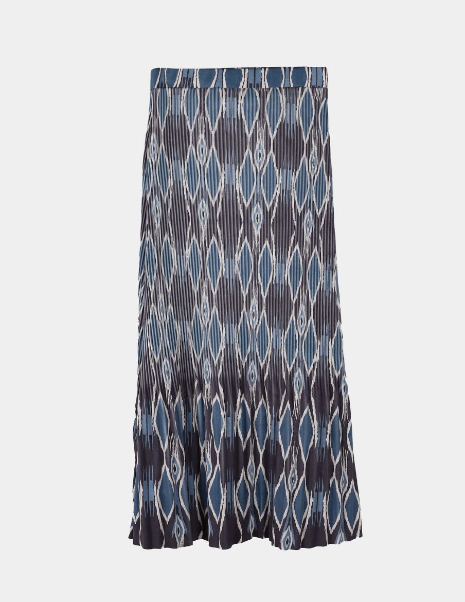 Picture of printed pleated skirt w11509001/1 