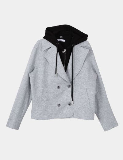 Picture of Jacket with hoodie underneath w114740055 