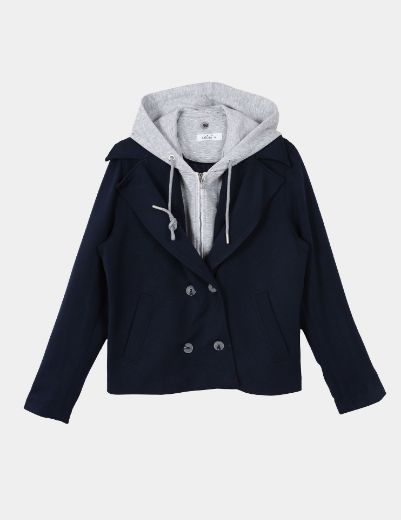 Picture of Jacket with hoodie underneath w114740055 